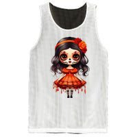 Dia De Los Muertos La Catrina Cute Skeleton Mexican Girl Gift Mesh Reversible Basketball Jersey Tank