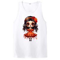 Dia De Los Muertos La Catrina Cute Skeleton Mexican Girl Gift PosiCharge Competitor Tank