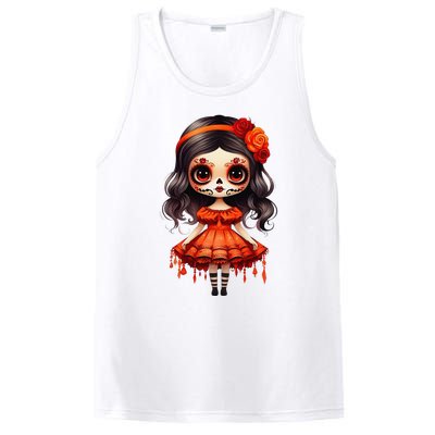 Dia De Los Muertos La Catrina Cute Skeleton Mexican Girl Gift PosiCharge Competitor Tank