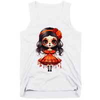 Dia De Los Muertos La Catrina Cute Skeleton Mexican Girl Gift Tank Top