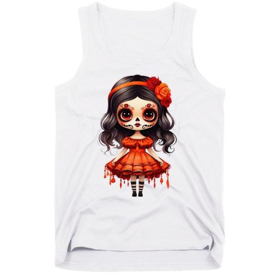 Dia De Los Muertos La Catrina Cute Skeleton Mexican Girl Gift Tank Top