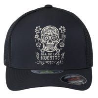 Dia De Los Muertos Mexico Sugar Skull Flexfit Unipanel Trucker Cap