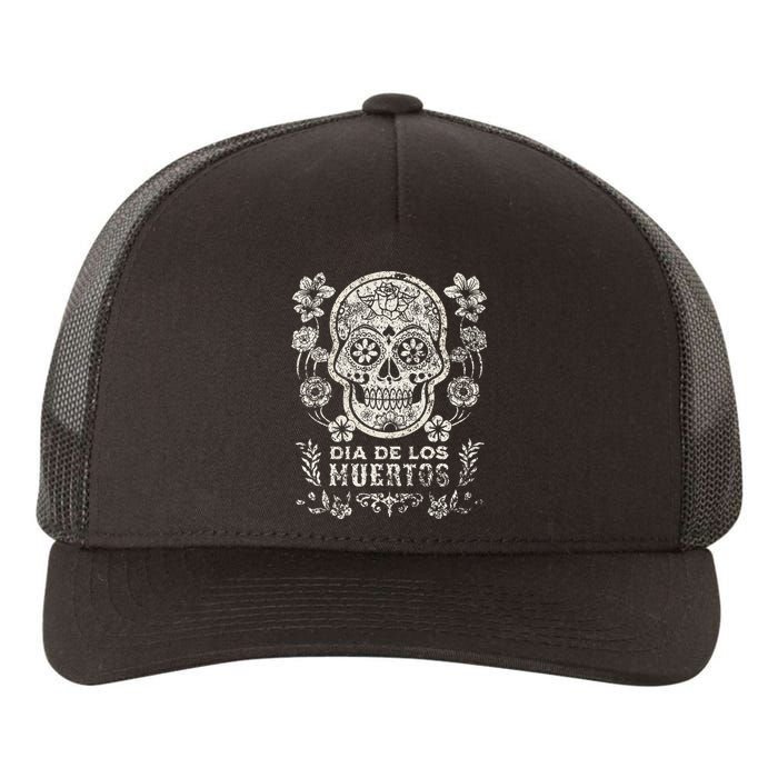 Dia De Los Muertos Mexico Sugar Skull Yupoong Adult 5-Panel Trucker Hat