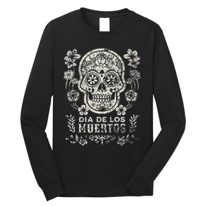 Dia De Los Muertos Mexico Sugar Skull Long Sleeve Shirt