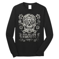 Dia De Los Muertos Mexico Sugar Skull Long Sleeve Shirt