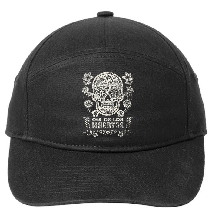 Dia De Los Muertos Mexico Sugar Skull 7-Panel Snapback Hat