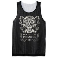 Dia De Los Muertos Mexico Sugar Skull Mesh Reversible Basketball Jersey Tank