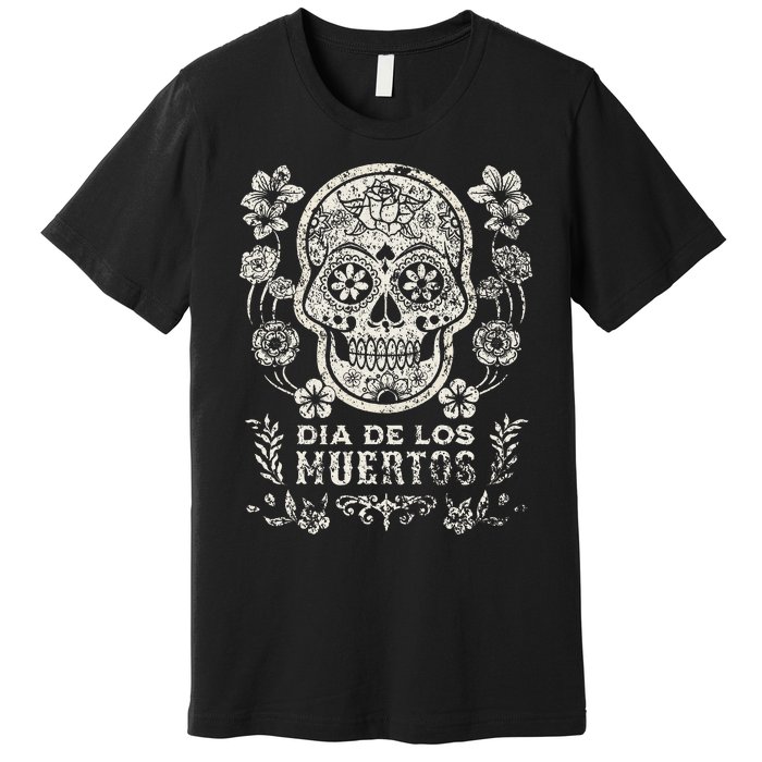 Dia De Los Muertos Mexico Sugar Skull Premium T-Shirt