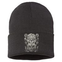 Dia De Los Muertos Mexico Sugar Skull Sustainable Knit Beanie