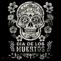 Dia De Los Muertos Mexico Sugar Skull Pom Pom 12in Knit Beanie
