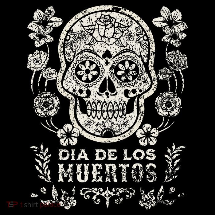 Dia De Los Muertos Mexico Sugar Skull Pom Pom 12in Knit Beanie