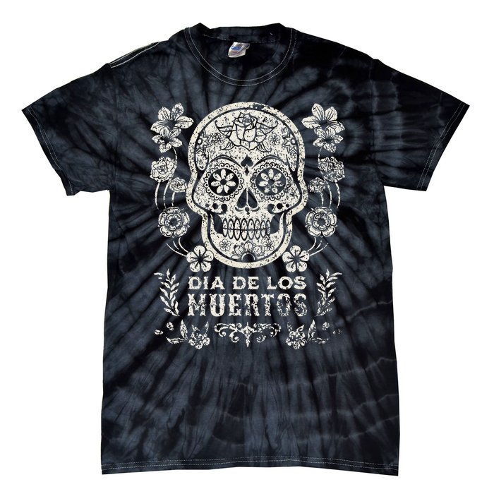 Dia De Los Muertos Mexico Sugar Skull Tie-Dye T-Shirt