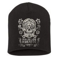 Dia De Los Muertos Mexico Sugar Skull Short Acrylic Beanie