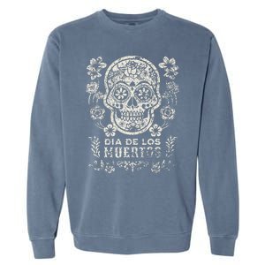 Dia De Los Muertos Mexico Sugar Skull Garment-Dyed Sweatshirt