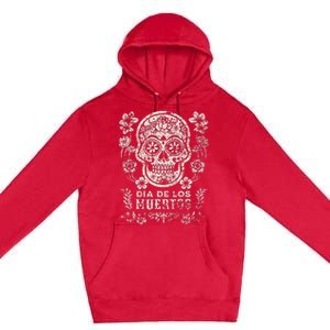 Dia De Los Muertos Mexico Sugar Skull Premium Pullover Hoodie