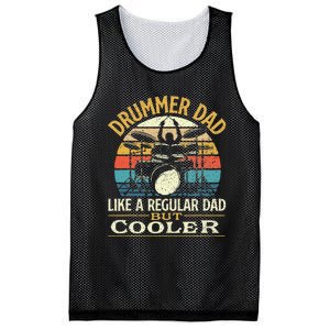 Drummer Dad Like A Regular Dad But Cooler Drums Mesh Reversible Basketball Jersey Tank