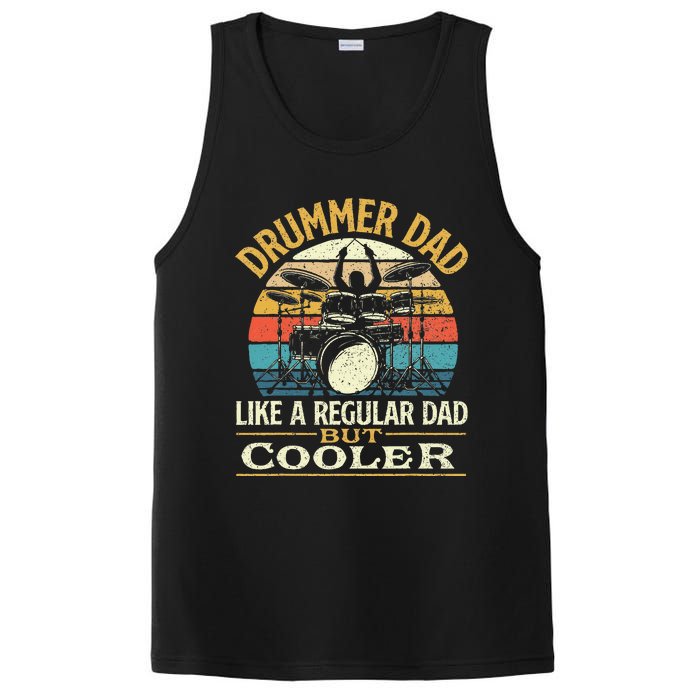 Drummer Dad Like A Regular Dad But Cooler Drums PosiCharge Competitor Tank