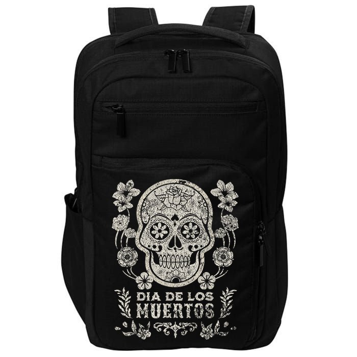 Dia De Los Muertos Mexico Sugar Skull Impact Tech Backpack