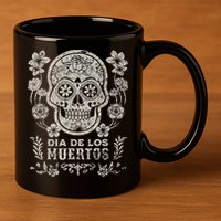 Dia De Los Muertos Mexico Sugar Skull 11oz C Handle Ceramic Mug