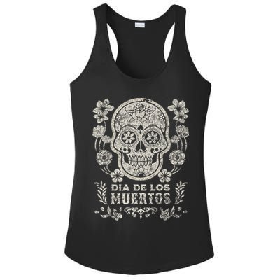 Dia De Los Muertos Mexico Sugar Skull Ladies PosiCharge Competitor Racerback Tank