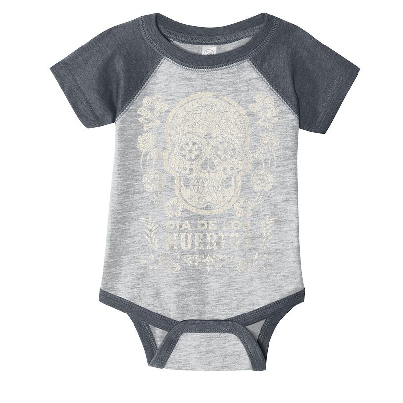 Dia De Los Muertos Mexico Sugar Skull Infant Baby Jersey Bodysuit