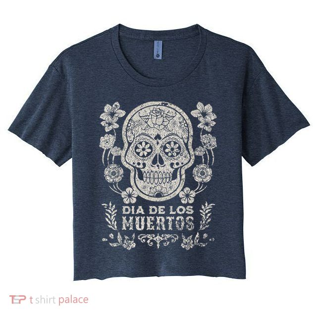 Dia De Los Muertos Mexico Sugar Skull Crop Top
