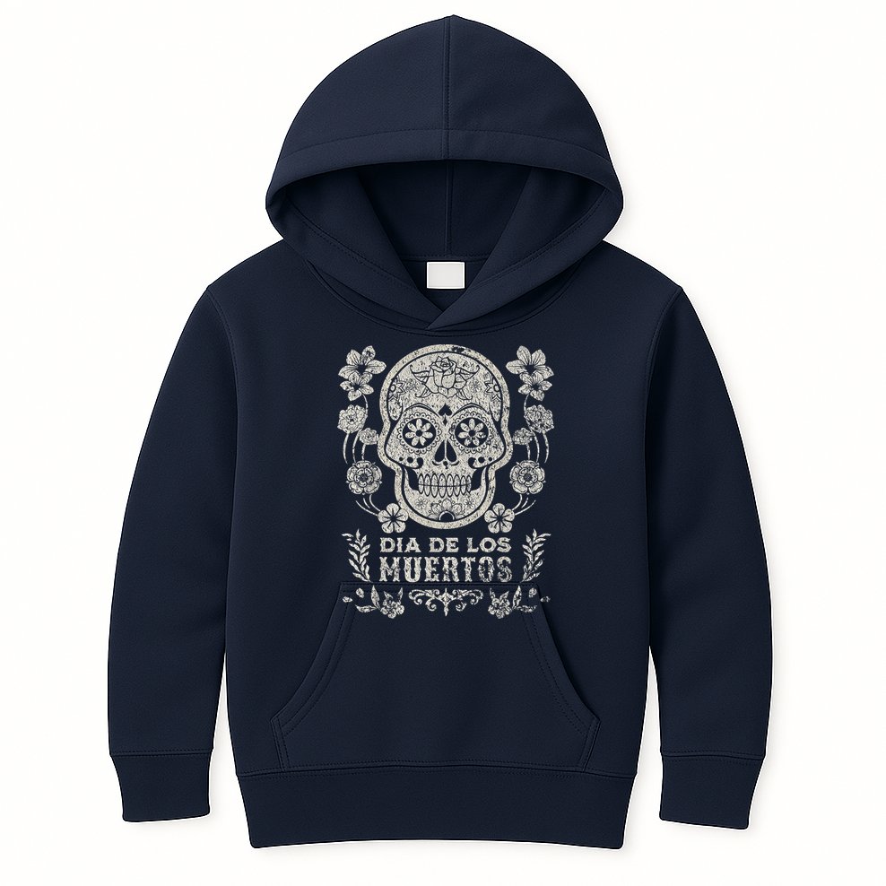 Dia De Los Muertos Mexico Sugar Skull Kids Hoodie