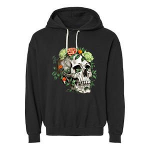 Dia De Los Muertos Costume Day Of The Dead Sugar Skull Garment-Dyed Fleece Hoodie