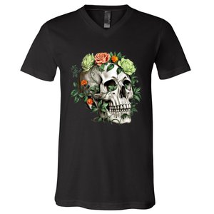 Dia De Los Muertos Costume Day Of The Dead Sugar Skull V-Neck T-Shirt