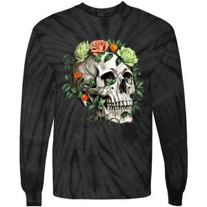 Dia De Los Muertos Costume Day Of The Dead Sugar Skull Tie-Dye Long Sleeve Shirt