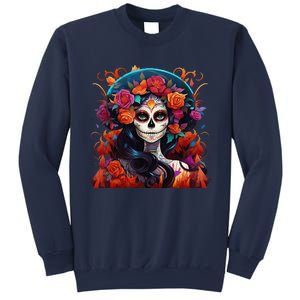 Dia De Los Muertos La Catrina Day Of The Dead Sugar Skull Sweatshirt