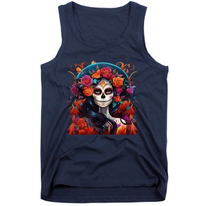 Dia De Los Muertos La Catrina Day Of The Dead Sugar Skull Tank Top