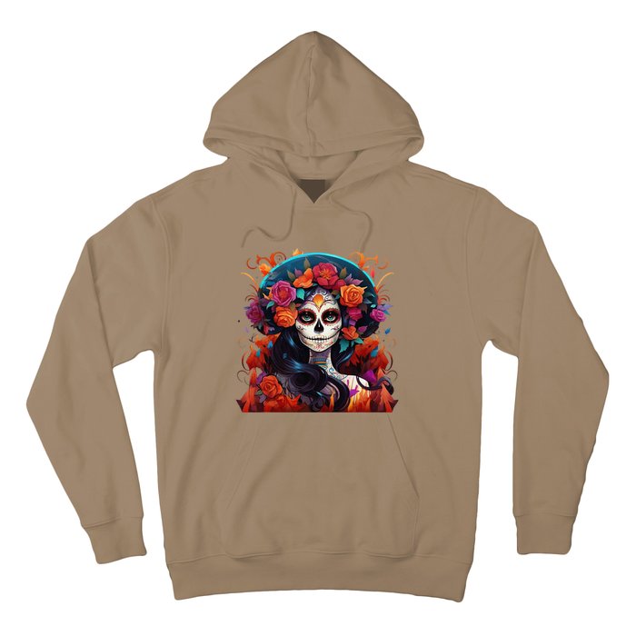 Dia De Los Muertos La Catrina Day Of The Dead Sugar Skull Hoodie