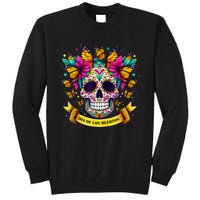 Dia De Los Muertos Sugar Skull Flowers For Women Tall Sweatshirt