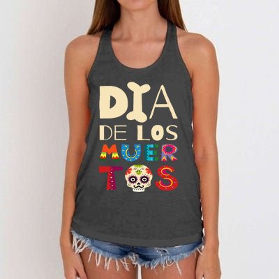 Dia de los Muertos Women's Knotted Racerback Tank