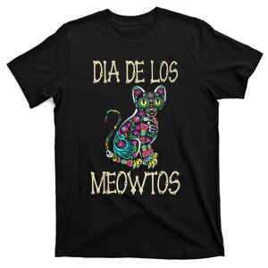 Dia De Los Meowtos Cat Muertos Day Of The Dead Cat T-Shirt