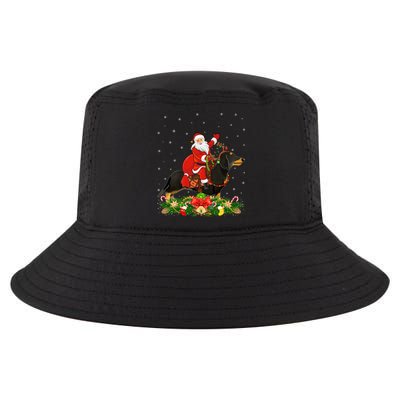 Dachshund Dog Lover Funny Santa Riding Dachshund Christmas Gift Cool Comfort Performance Bucket Hat