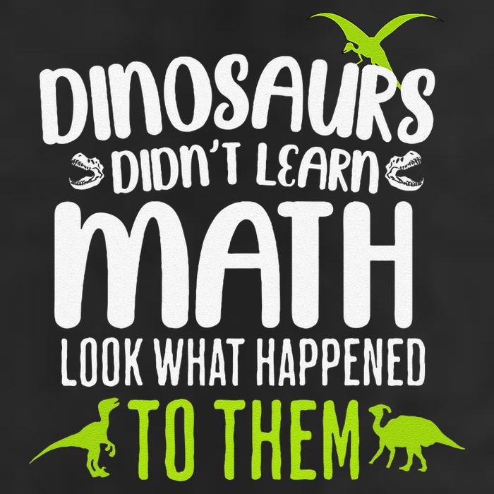 Dinosaurs DidnT Learn Math Look What Dinosaur Math Joke 7 Panel Mesh Trucker Snapback Hat