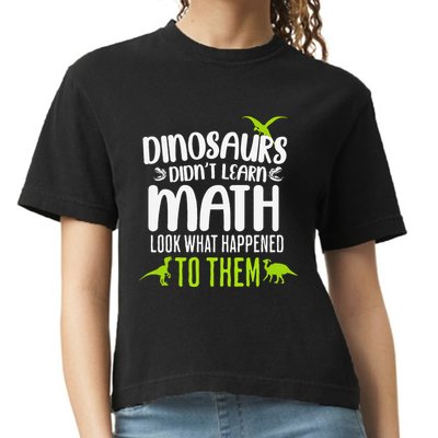 Dinosaurs DidnT Learn Math Look What Dinosaur Math Joke Comfort Colors Boxy T-Shirt