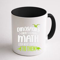 Dinosaurs DidnT Learn Math Look What Dinosaur Math Joke Mug