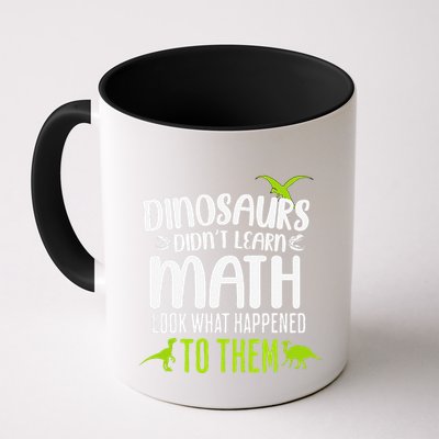 Dinosaurs DidnT Learn Math Look What Dinosaur Math Joke Mug