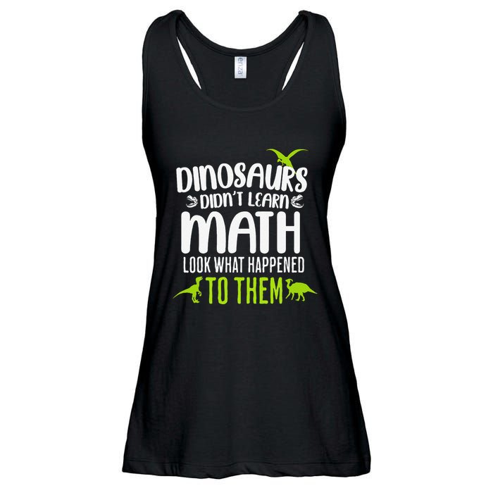 Dinosaurs DidnT Learn Math Look What Dinosaur Math Joke Ladies Essential Flowy Tank
