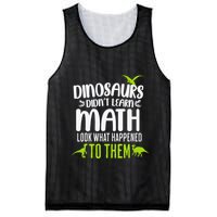 Dinosaurs DidnT Learn Math Look What Dinosaur Math Joke Mesh Reversible Basketball Jersey Tank