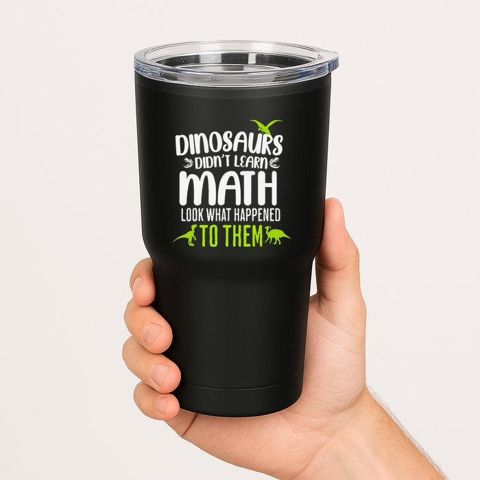 Dinosaurs DidnT Learn Math Look What Dinosaur Math Joke Tumbler
