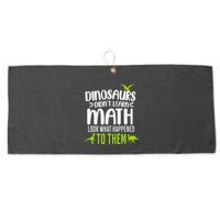 Dinosaurs DidnT Learn Math Look What Dinosaur Math Joke Large Microfiber Waffle Golf Towel
