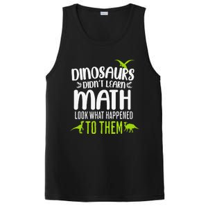 Dinosaurs DidnT Learn Math Look What Dinosaur Math Joke PosiCharge Competitor Tank