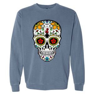 Dia De Los Muertos Costume Sugar Skull Garment-Dyed Sweatshirt