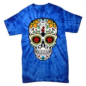 Dia De Los Muertos Costume Sugar Skull Tie-Dye T-Shirt