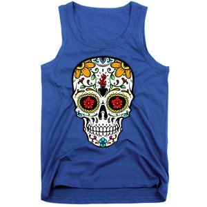 Dia De Los Muertos Costume Sugar Skull Tank Top