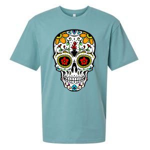 Dia De Los Muertos Costume Sugar Skull Sueded Cloud Jersey T-Shirt